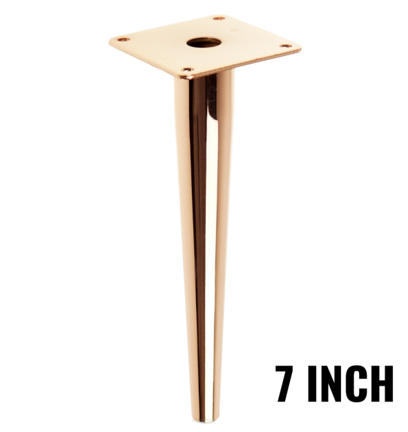 Metal cone design furniture leg with mounting plate