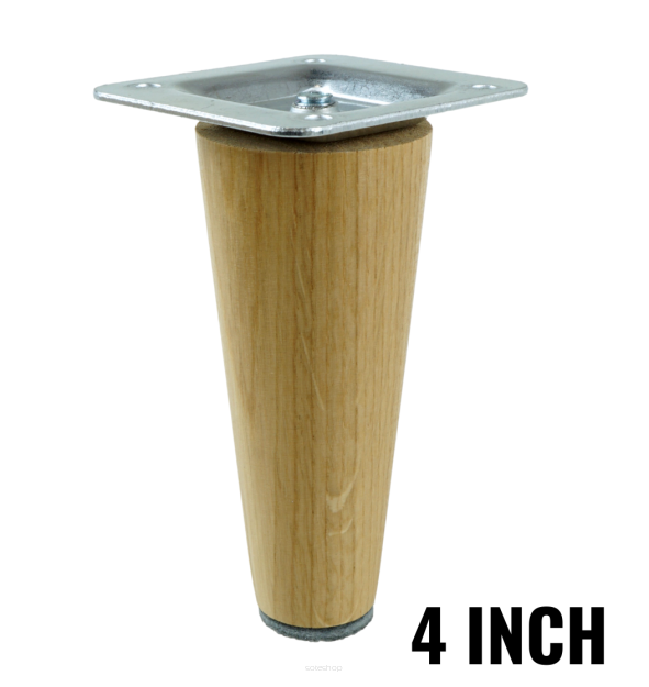 4 inch, Oak Wooden furniture legs