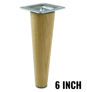 6 inch, Oak Wooden furniture legs