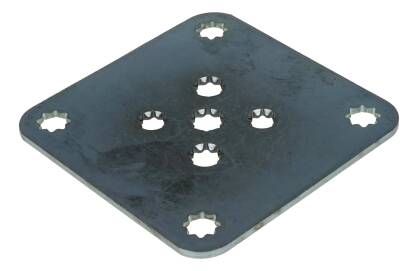 Mounting plate for wooden legs
