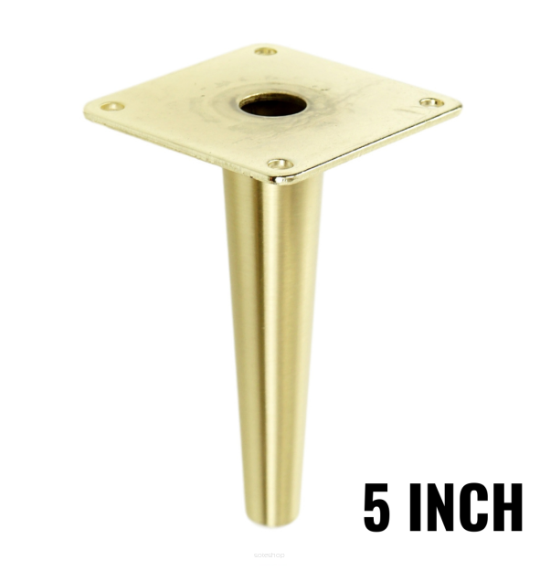 Metal cone design furniture leg with mounting plate