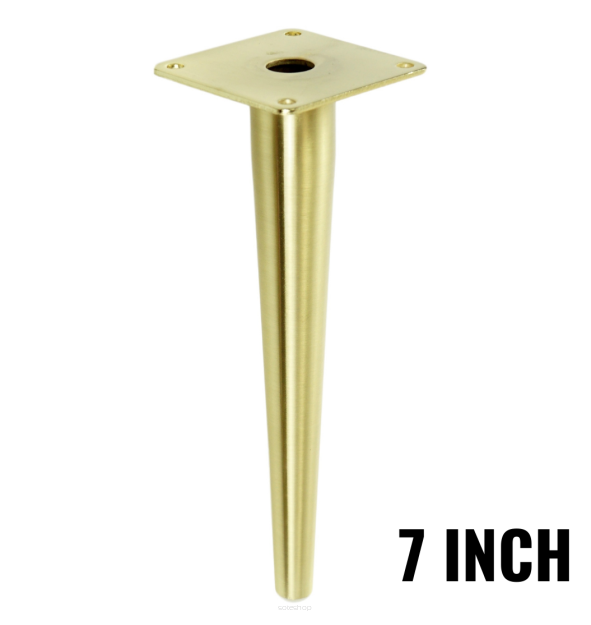 Metal cone design furniture leg with mounting plate