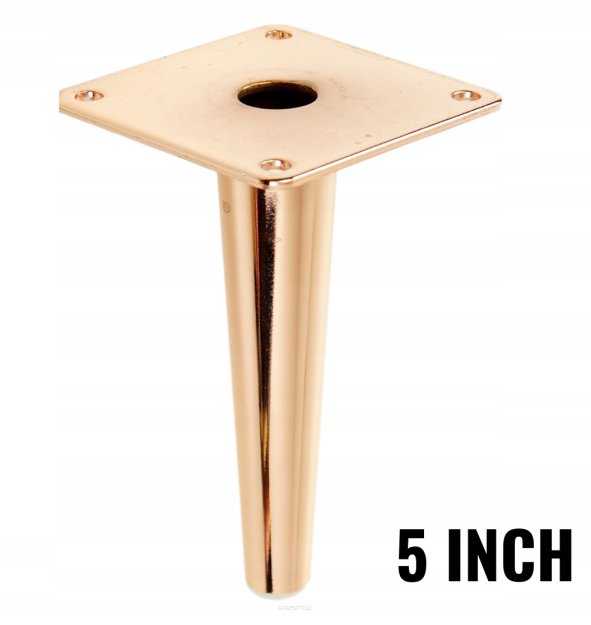 Metal cone design furniture leg with mounting plate
