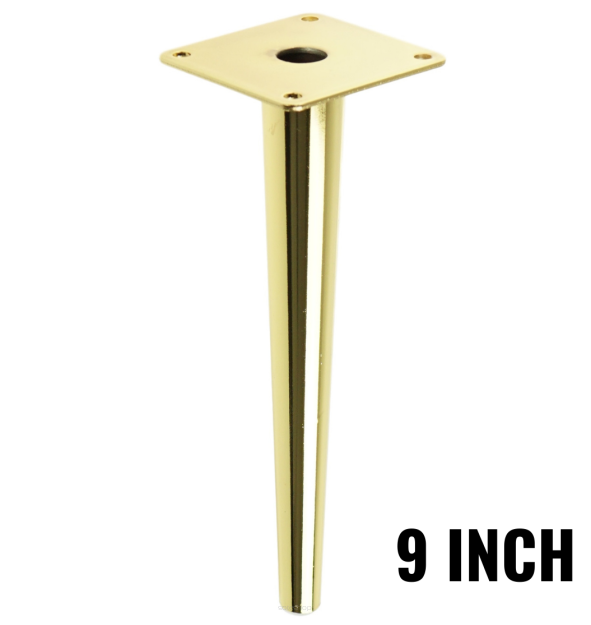 Metal cone design furniture leg with mounting plate