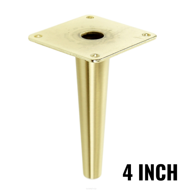 Metal cone design furniture leg with mounting plate