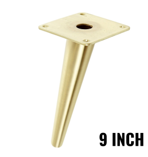 Metal inclined cone design furniture leg with mounting plate