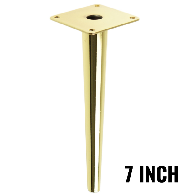 Metal cone design furniture leg with mounting plate